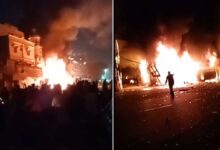 شاہ علی بنڈہ گومتی الیکٹرانکس میں لگی خوفناک آگ، دھماکوں سے علاقہ لرز اٹھا