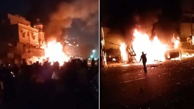 شاہ علی بنڈہ گومتی الیکٹرانکس میں لگی خوفناک آگ، دھماکوں سے علاقہ لرز اٹھا