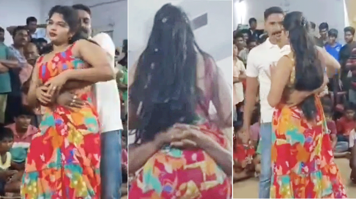 بچوں کے سامنے ہوم گارڈ کا خاتون کے ساتھ ’مجرا‘ — ویڈیو وائرل ہونے کےبعد محکمہ نے فوراً ڈیوٹی سے ہٹا دیا