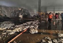 تلنگانہ کے سنگاریڈی ضلع میں کپاس کی مل میں بڑے پیمانہ پرآگ لگ گئی