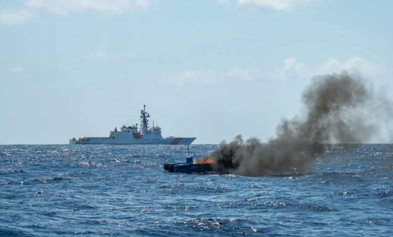 امریکہ کا ایک اور مبینہ منشیات سے لدی کشتی پر حملہ، 4 افراد ہلاک