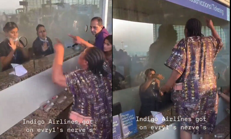 انڈیگو فلائٹس کا بحران عروج پر، ممبئی ایئرپورٹ پر نائجیرین خاتون کا زبردست ہنگامہ (ویڈیو وائرل)