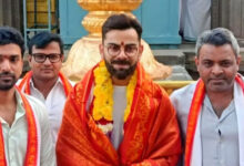 کرکٹر وراٹ کوہلی نے واشنگٹن سندر کے ساتھ اے پی کی سمہاچلم مندرمیں درشن کئے