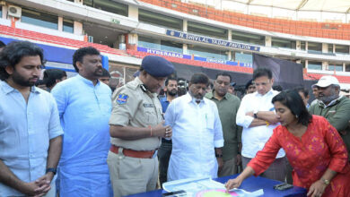 حیدرآباد کے اُپل اسٹیڈیم میں مشہور فٹبالر مسی کا دوستانہ میچ، نائب وزیراعلی تلنگانہ نے انتظامات کا معائنہ کیا