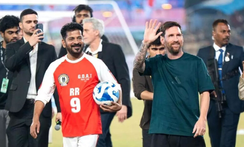 حیدرآباد کے ایونٹ کو کامیاب بنانے پر وزیراعلیٰ تلنگانہ کا عالمی فٹبال اسٹارمسی سے اظہار تشکر