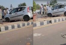 حیدرآباد: پی وی این آر ایکسپریس وے پر حادثہ، تین کاریں ٹکرا گئیں، شدید ٹریفک جام