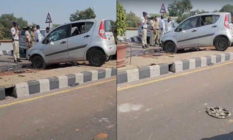 حیدرآباد: پی وی این آر ایکسپریس وے پر حادثہ، تین کاریں ٹکرا گئیں، شدید ٹریفک جام