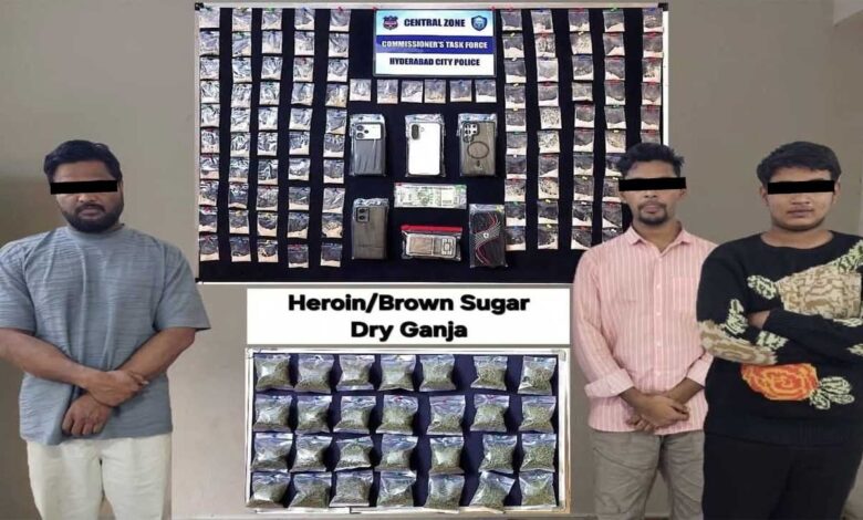 حیدرآباد میں ڈرگس فروخت کرنے والا گروہ گرفتار، بڑی مقدار میں گانجہ اور براؤن شوگر ضبط