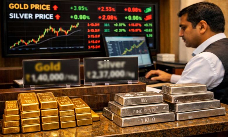 حیدرآباد میں سونے اور چاندی کی قیمتوں نے توڑے تمام ریکارڈز، چاندی نئی تاریخی سطح پر