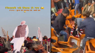 لکھنؤ میں مودی کی موجودگی کے دوران سموسوں پر ہنگامہ، بی جے پی کارکنوں میں ہاتھا پائی کی ویڈیو وائرل