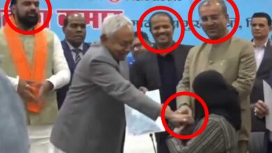 نتیش کمار کے حجاب کھینچنے کے خلاف حیدرآباد میں کانگریس کا احتجاج، واقعہ کو انتہائی شرمناک قرار دیا