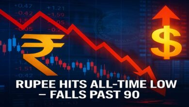 ہندوستانی روپے کی قدر ریکارڈ حد تک گر گئی — ڈالر کے مقابلے میں روپے کی تاریخ کی کم ترین سطح