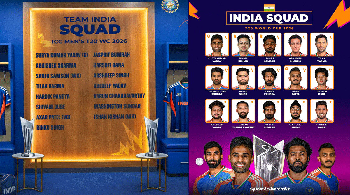 بی سی سی آئی نے ٹی۔20 ورلڈ کپ 2026 کے لیے ہندستانی ٹیم کا اعلان کیا
