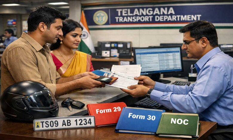 تلنگانہ میں گاڑی کی ملکیت کی منتقلی، فارم 29، 30، این او سی اور روڈ ٹیکس کی مکمل تفصیل