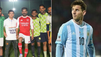 سرکردہ فٹبالرلیونل میسی کے دورہ حیدرآباد سے قبل وزیر اعلیٰ تلنگانہ ریونت ریڈی کی فٹ بال پریکٹس