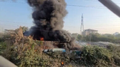 گولی گوڑہ علاقہ میں بریج کے نیچے آگ لگ گئی