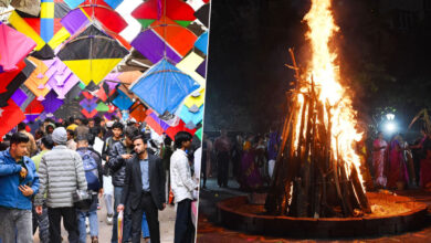 تلنگانہ اور آندھرا میں ’بھوگی‘ کا جوش و خروش، روایتی الاؤ اور رنگولیوں کے ساتھ سنکرانتی کا شاندار آغاز