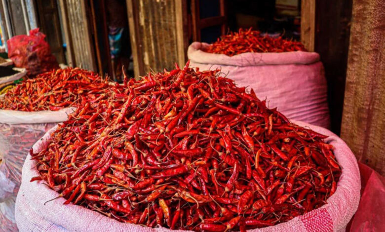 تلنگانہ کے ضلع ورنگل میں زرد مرچی کی قیمتوں میں غیرمعمولی اضافہ