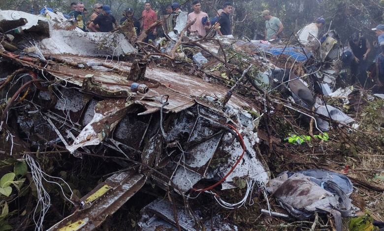 کولمبیا: طیارہ حادثہ میں 15 افراد ہلاک