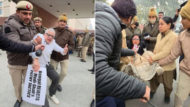 وزارت داخلہ کے سامنے دھرنا دے رہے ترنمول کانگریس کے آٹھ ارکان پارلیمنٹ حراست میں