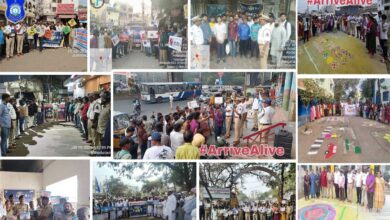 حیدرآباد میں #ArriveAlive مہم، ٹریفک پولیس کی جانب سے روڈ سیفٹی بیداری پروگرامس کا انعقاد