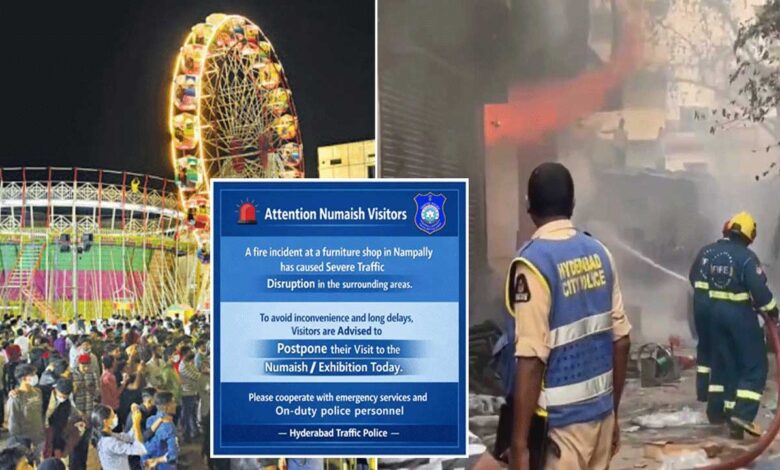 نامپلی نمائش ایک دن کے لیے ملتوی، فائر حادثہ کے باعث عوام سے تعاون کی اپیل: وی سی سجنار