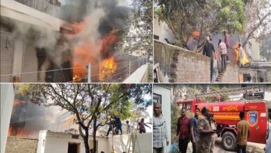 نامپلی میں فرنیچر کی دکان میں خوفناک آتشزدگی، 4 منزلہ عمارت آگ کی لپیٹ میں