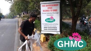 حیدرآباد میں غیر مجاز اشتہارات کے خلاف جی ایچ ایم سی کی خصوصی مہم، غیر قانونی ہورڈنگس ہٹانے کا آغاز