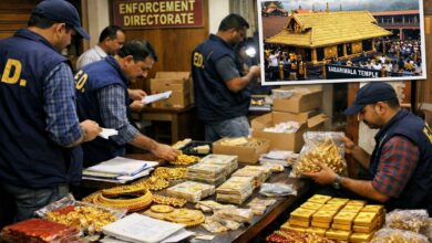 سبریمالا مندر سونے کے اسکینڈل میں کئی ریاستو پر ای ڈی نے چھاپے مارے