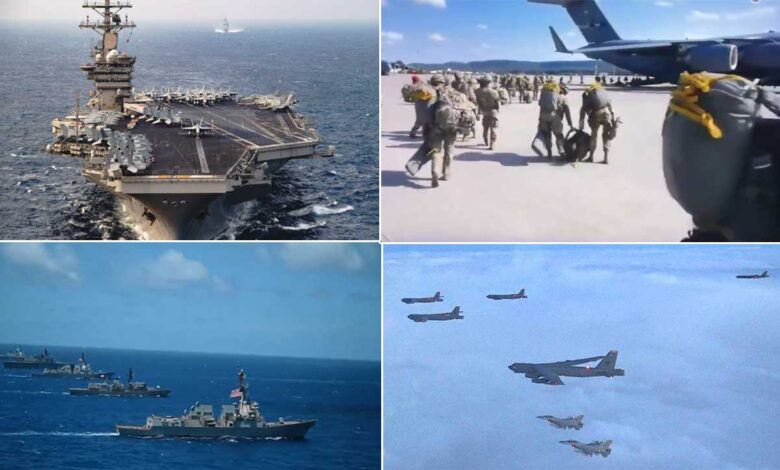 امریکہ خلیج میں بڑے پیمانے پر فوجی اثاثے منتقل کر رہا ہے۔