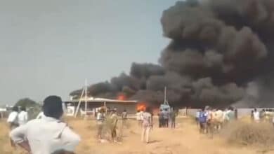 ڈرپ پائپ لائن بنانے والی فیکٹری میں اچانک خطرناک آگ