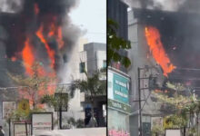 جوبلی ہلز کے مشہور شوروم میں خطرناک آگ