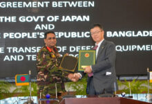 جاپان اور بنگلہ دیش نے دفاعی ساز و سامان اور ٹیکنالوجی کی منتقلی کے معاہدے پر دستخط کئے