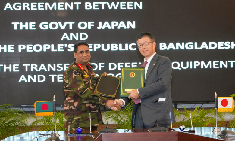 جاپان اور بنگلہ دیش نے دفاعی ساز و سامان اور ٹیکنالوجی کی منتقلی کے معاہدے پر دستخط کئے