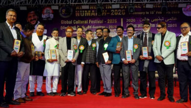 نمائش سوسائٹی تعلیم و ثقافت کے فروغ میں سرگرم، عظیم الشان سنجیدہ و مزاحیہ مشاعرہ منعقد