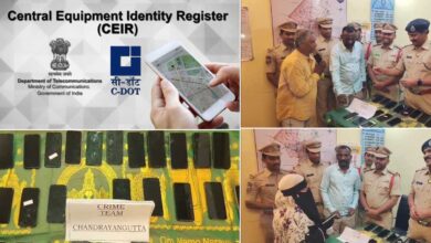 چندرائن گٹہ پولیس نےگمشدہ موبائل فون برآمد کر کے مالکان کے حوالے کر دیے