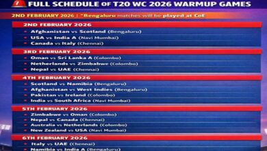آئی سی سی نے وارم اپ میچز کے شیڈول کا اعلان کر دیا