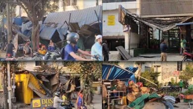 کنڈاپور میں جی ایچ ایم سی کی خصوصی مہم، فٹ پاتھوں پر قائم غیر قانونی تجارت ہٹا دی گئیں