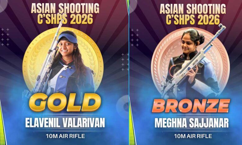 ایلاوینل ولاریون نے ایشین نشانہ بازی چیمپئن شپ میں طلائی تمغہ جیت لیا