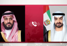 اماراتی صدر کا سعودی ولی عہد سے ٹیلی فونک رابطہ