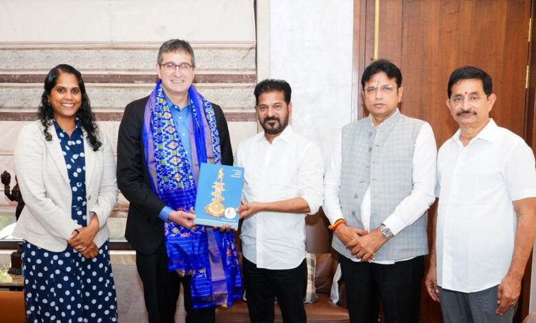 وزیراعلی تلنگانہ سے امریکی ریاست ڈیلاویئرکے گورنر میٹ میئر نے ملاقات کی