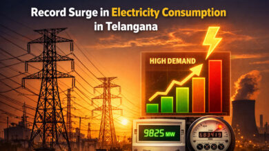 تلنگانہ میں بجلی کی کھپت میں ریکارڈ اضافہ درج