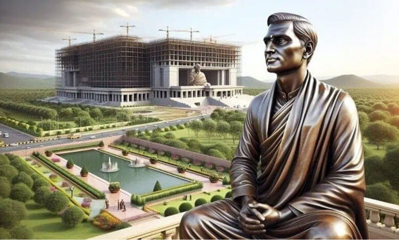 اے پی میں پوٹی سری راملوکا 58 فٹ اونچا مجسمہ تیار۔ 16 مارچ کو امراوتی میں نقاب کشائی