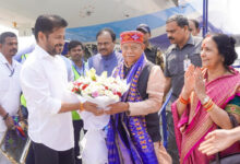 تلنگانہ کے نئے گورنر کی آمد۔ ایرپورٹ پر استقبال