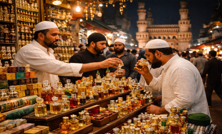 رمضان المبارک میں حیدرآباد کے بازاروں میں عطریات کی فروخت میں نمایاں اضافہ