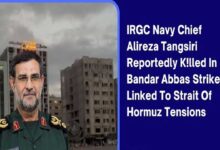 ایران کی تصدیق پاسدارانِ انقلاب کے بحری سربراہ علی رضا تنگسیری شہید