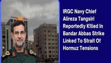 ایران کی تصدیق پاسدارانِ انقلاب کے بحری سربراہ علی رضا تنگسیری شہید