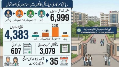 35 میڈیکل کالجوں میں 4,300 جائیدادیں مخلوعہ