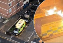 لندن میں یہودی ادارہ کی 4 ایمبولنس گاڑیوں کو آگ لگادی گئی