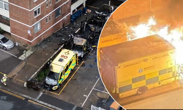 لندن میں یہودی ادارہ کی 4 ایمبولنس گاڑیوں کو آگ لگادی گئی